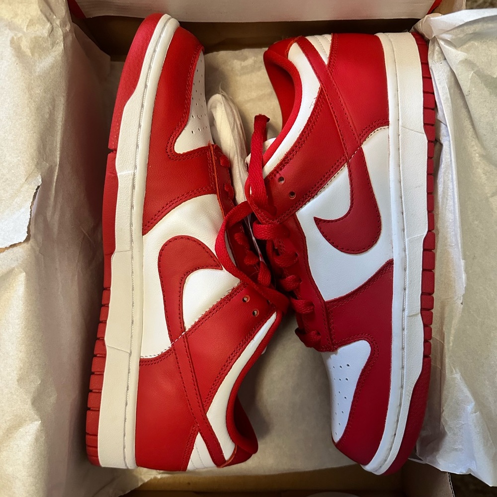 BRAND NEW RED NIKE LOW DUNKS